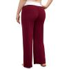 imagePOSESHE Women Plus Size Comfy Pajama Pants Casual Stretch Pant Drawstring Palazzo Lounge Pants Wide Leg for All Seasons