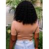 imagePOSESHE Womens Plus Size Short Sleeve Square Neck Tank Top Bodysuit S5xlBeigeround