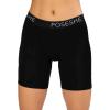 imagePOSESHE Womens Boxer Briefs 8quot Inseam MicroModal AntiChafing Boyshorts Underwear S5xlAll Black