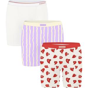 imagePOSESHE Womens Boxer Briefs 8quot Inseam MicroModal AntiChafing Boyshorts Underwear S5xlBee Mixed Color  8 Inseam  3 Pack