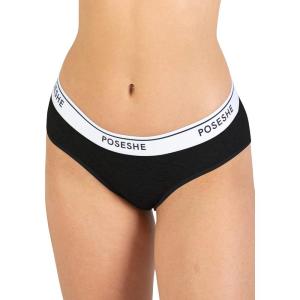 imagePOSESHE Womens MicroModal Brief Underwear Bikini Panties For Women Pack Available in Plus SizeBlack