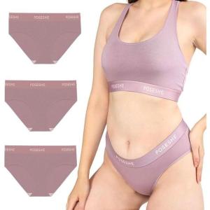 imagePOSESHE Womens MicroModal Brief Underwear Bikini Panties For Women Pack Available in Plus SizePurple 3 Pack