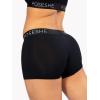 imagePOSESHE Womens Boxer Briefs 3quot Inseam Ultrasoft MicroModal AntiChafing NoRoll Boyshorts Underwear S5XLAll Black  3 Inseam