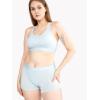imagePOSESHE Womens Boxer Briefs 3quot Inseam Ultrasoft MicroModal AntiChafing NoRoll Boyshorts Underwear S5XLLight Blue  3 Inseam