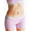 imagePOSESHE Womens Boxer Briefs 3quot Inseam Ultrasoft MicroModal AntiChafing NoRoll Boyshorts Underwear S5XLPurple Stripes  3 Inseam