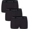imagePOSESHE Womens Boxer Briefs 3quot Inseam Ultrasoft MicroModal AntiChafing NoRoll Boyshorts Underwear S5XLAll Black  3 Inseam  3 Pack