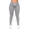 imagePOSESHE Women L5X Plus Size High Waisted Sweatpants Drawstring Jogger Pants Tapered Athletic Workout Yoga Lounge PantsC09 Light Gray