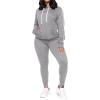imagePOSESHE Women L5X Plus Size High Waisted Sweatpants Drawstring Jogger Pants Tapered Athletic Workout Yoga Lounge PantsC09 Light Gray