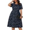 Navy White Floral