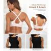 imagePOSESHE Women Comfortable Wireless Bras Push Up Seamless Bralettes Soft V Neck Scalloped Full Coverage Everyday BraPink