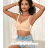 imagePOSESHE Women Comfortable Wireless Bras Push Up Seamless Bralettes Soft V Neck Scalloped Full Coverage Everyday BraSkinjacquardfree