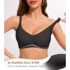 imagePOSESHE Womens Wireless Bras Comfortable Supportive Jacquard Tshirt Bra No Underwire Seamless Push Up Everyday BralettesGrey Jacquard
