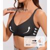 imagePOSESHE Womens Wireless Bras Comfortable Supportive Jacquard Tshirt Bra No Underwire Seamless Push Up Everyday BralettesGrey Jacquard