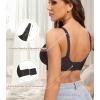 imagePOSESHE Womens Wireless Bras Comfortable Supportive Jacquard Tshirt Bra No Underwire Seamless Push Up Everyday BralettesGrey Jacquard