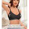 imagePOSESHE Womens Wireless Bras Comfortable Supportive Jacquard Tshirt Bra No Underwire Seamless Push Up Everyday BralettesGrey Jacquard