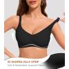 imagePOSESHE Womens Wireless Bras Comfortable Supportive Jacquard Tshirt Bra No Underwire Seamless Push Up Everyday BralettesPure Blackjacquardfree