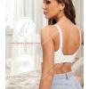 imagePOSESHE Womens Wireless Bras Comfortable Supportive Jacquard Tshirt Bra No Underwire Seamless Push Up Everyday BralettesWhite Jacquard