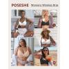 imagePOSESHE Womens Wireless Bras Comfortable Supportive Tshirt Bra No Underwire Seamless Push Up Everyday Adjustable BralettesCoffee