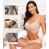 imagePOSESHE Womens Wireless Bras Comfortable Supportive Tshirt Bra No Underwire Seamless Push Up Everyday Adjustable BralettesNude