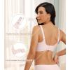 imagePOSESHE Womens Wireless Bras Comfortable Supportive Tshirt Bra No Underwire Seamless Push Up Everyday Adjustable BralettesPink