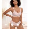 imagePOSESHE Womens Wireless Bras Comfortable Supportive Tshirt Bra No Underwire Seamless Push Up Everyday Adjustable BralettesPink