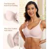 imagePOSESHE Womens Wireless Bras Comfortable Supportive Tshirt Bra No Underwire Seamless Push Up Everyday Adjustable BralettesPink