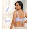 imagePOSESHE Womens Wireless Bras Comfortable Supportive Tshirt Bra No Underwire Seamless Push Up Everyday Adjustable BralettesPurple
