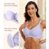 imagePOSESHE Womens Wireless Bras Comfortable Supportive Tshirt Bra No Underwire Seamless Push Up Everyday Adjustable BralettesPurple