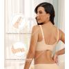 imagePOSESHE Womens Wireless Bras Comfortable Supportive Tshirt Bra No Underwire Seamless Push Up Everyday Adjustable BralettesSemolina