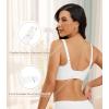 imagePOSESHE Womens Wireless Bras Comfortable Supportive Tshirt Bra No Underwire Seamless Push Up Everyday Adjustable BralettesWhite