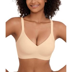 imagePOSESHE Womens Wireless Bras Comfortable Supportive Tshirt Bra No Underwire Seamless Push Up Everyday Adjustable BralettesSemolina