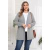 imagePOSESHE Womens Plus Size Cardigan Sweater 2025 Fall Long Sleeve Lightweight Knit Open Front Casual Loose CardiganGrey
