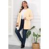 imagePOSESHE Womens Plus Size Cardigan Sweater 2025 Fall Long Sleeve Lightweight Knit Open Front Casual Loose CardiganKhaki