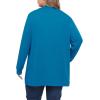 imagePOSESHE Womens Plus Size Cardigan Sweater 2025 Fall Long Sleeve Lightweight Knit Open Front Casual Loose CardiganLake Blue