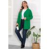 imagePOSESHE Womens Plus Size Cardigan Sweater 2025 Fall Long Sleeve Lightweight Knit Open Front Casual Loose CardiganLight Green
