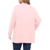 imagePOSESHE Womens Plus Size Cardigan Sweater 2025 Fall Long Sleeve Lightweight Knit Open Front Casual Loose CardiganLight Pink