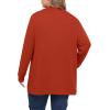 imagePOSESHE Womens Plus Size Cardigan Sweater 2025 Fall Long Sleeve Lightweight Knit Open Front Casual Loose CardiganOrange