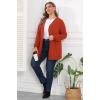 imagePOSESHE Womens Plus Size Cardigan Sweater 2025 Fall Long Sleeve Lightweight Knit Open Front Casual Loose CardiganOrange