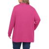 imagePOSESHE Womens Plus Size Cardigan Sweater 2025 Fall Long Sleeve Lightweight Knit Open Front Casual Loose CardiganPurple Red