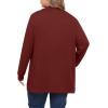 imagePOSESHE Womens Plus Size Cardigan Sweater 2025 Fall Long Sleeve Lightweight Knit Open Front Casual Loose CardiganTangerine