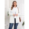imagePOSESHE Womens Plus Size Cardigan Sweater 2025 Fall Long Sleeve Lightweight Knit Open Front Casual Loose CardiganWhite