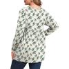 imagePOSESHE Womens Plus Size Long Sleeves Tops 2025 Fall Winter Tunic Tops Casual VNeck Wrap Shirts Dressy Work Blouses L4XLYellow Green Leaf