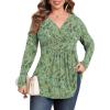 Green White Floral