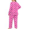 imagePOSESHE Womens Plus Size Pajama Sets Long Sleeve 2 Piece Crew Neck Lounge Sleepwear Ladies Cute Pjs Sets with Pockets 2025Lip Print