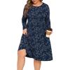Navy D Floral