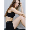 image:imagePOSESHE Boy Shorts Underwear for Women Boxer Briefs Micro Modal Boyshorts Anti Chafing 6 Inseam Lingerie Panties S5XLAll Black  3 Pack