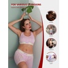 image:imagePOSESHE Boy Shorts Underwear for Women Boxer Briefs Micro Modal Boyshorts Anti Chafing 6 Inseam Lingerie Panties S5XLPurple Stripes