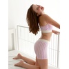 image:imagePOSESHE Boy Shorts Underwear for Women Boxer Briefs Micro Modal Boyshorts Anti Chafing 6 Inseam Lingerie Panties S5XLPurple Stripes