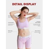 image:imagePOSESHE Boy Shorts Underwear for Women Boxer Briefs Micro Modal Boyshorts Anti Chafing 6 Inseam Lingerie Panties S5XLPurple Stripes