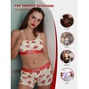 image:imagePOSESHE Boy Shorts Underwear for Women Boxer Briefs Micro Modal Boyshorts Anti Chafing 6 Inseam Lingerie Panties S5XLRed Lips